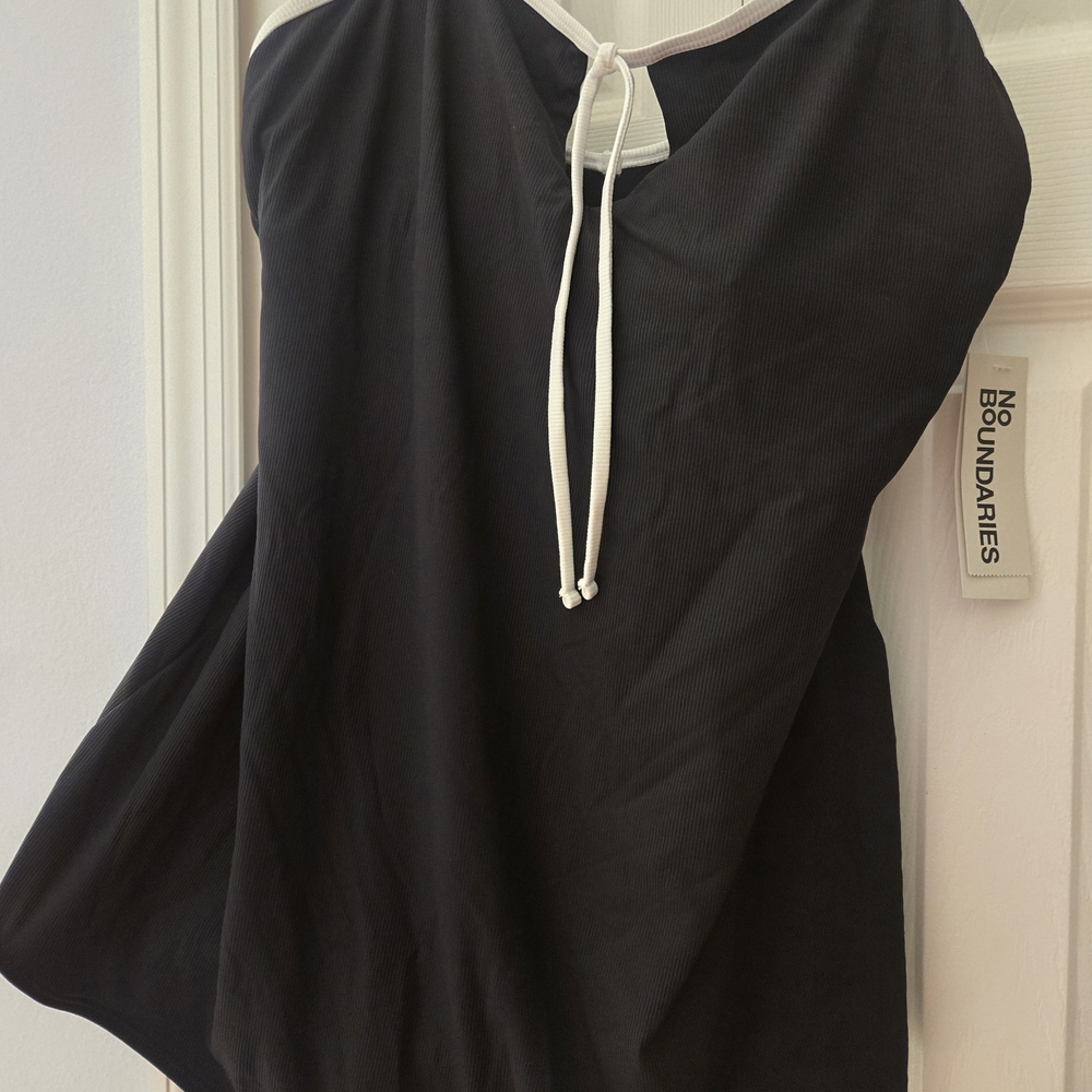 No Boundaries Black and White Bathing Suit